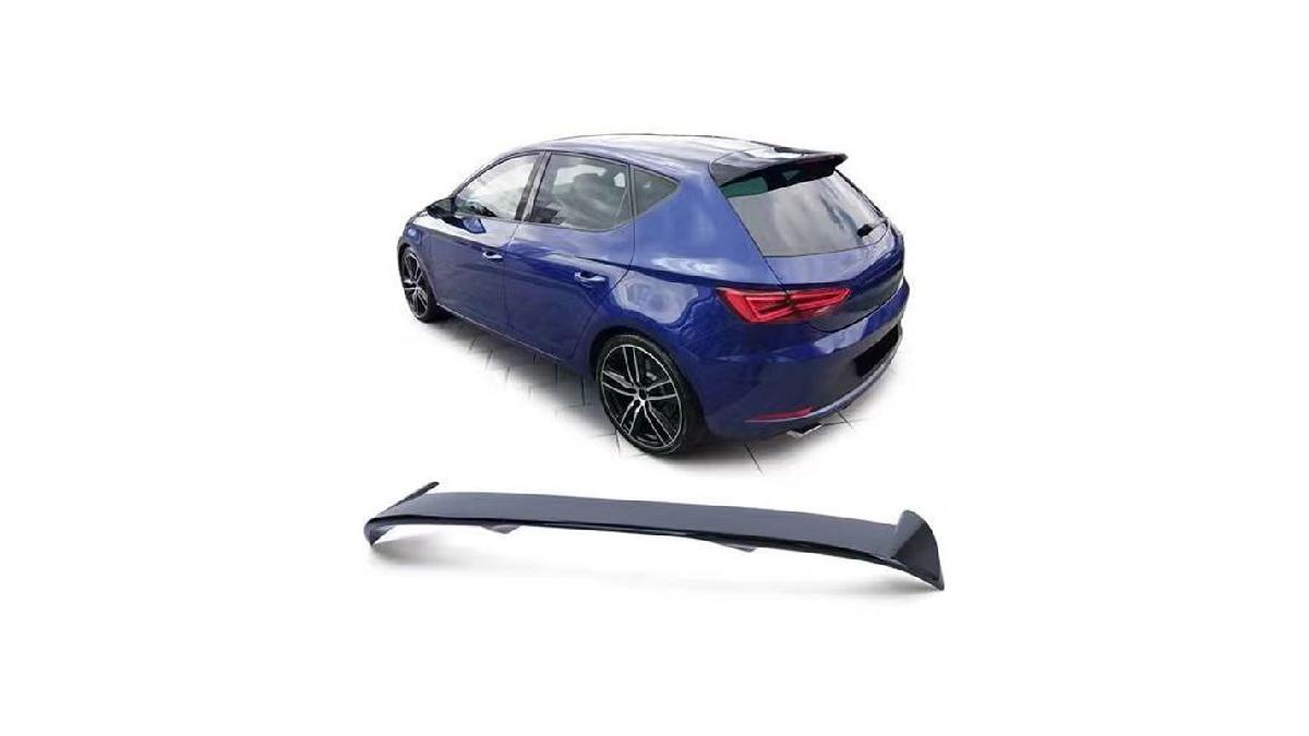 Becquet+de+toit+sur+mesure+pour+Seat+Leon+5F+5-portes+2013-2020+%28ABS+Noir+Luisant%29